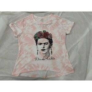 Frida Kahlo Official Women's Sz Medium Pink T-Shirt Graphic Short Sleeve Tie Dye
